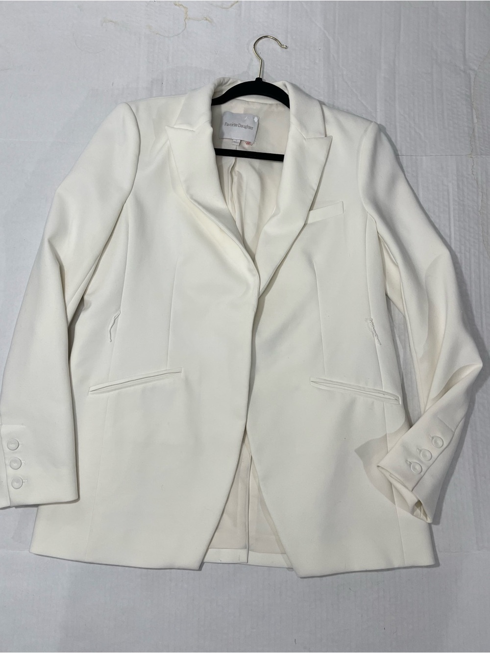 FAVORITE DAUGHTER OVERSIZED IVORY BLAZER - Picture 7 of 15